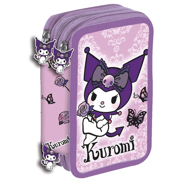 Hello Kitty Kuromi lila háromszintes tolltartó