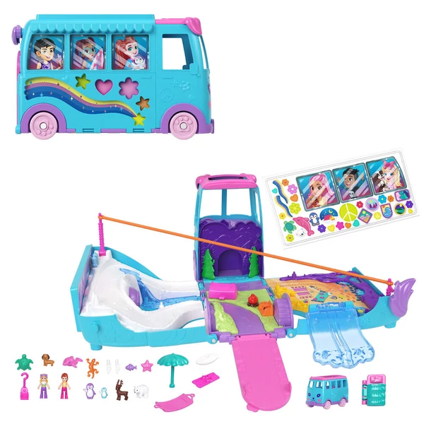 Polly Pocket Állati Kaland lakóautó készlet