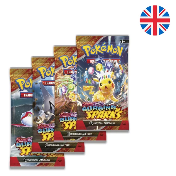 Angol Pokemon Scarlet & Violet Fulgurating Sparks gyűjtői kártyajáték válogatott csomag