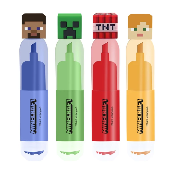 Minecraft 4 darabos pecsétes szövegkiemelő készlet