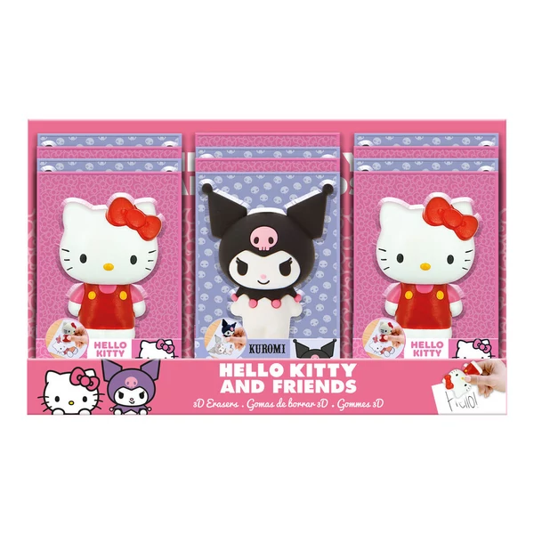 Hello Kitty és barátai válogatott 3D radír