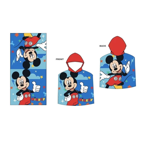 Disney Mickey mikroszálas poncsó törölköző
