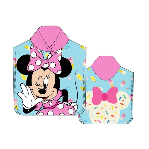 Disney Minnie mikroszálas poncsó törölköző
