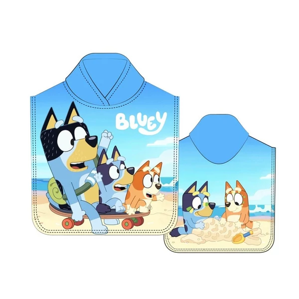 Bluey mikroszálas poncsó törölköző