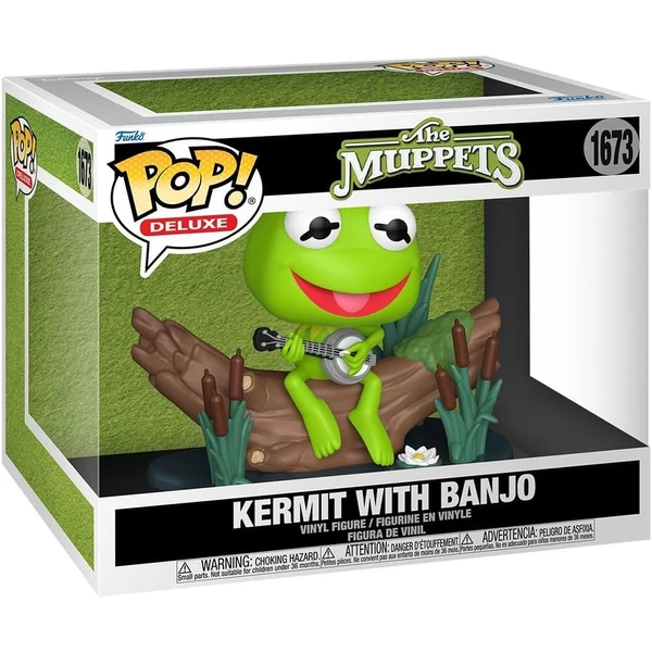 The Muppets Kermit bandzsóval POP Deluxe figura