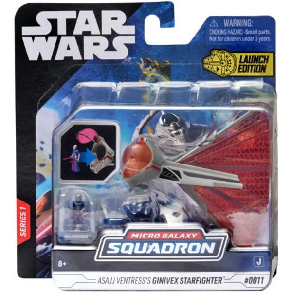 Star Wars Micro Galaxy Squadron 8cm - Ginivex-osztályú Vadászgép Asajj Ventress-szel