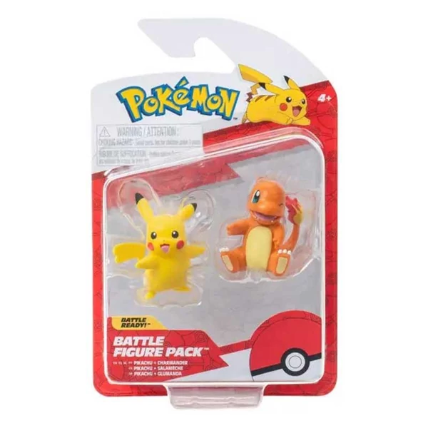 Pokémon 2 db-os Figura Csomag - Charmander és Pikachu