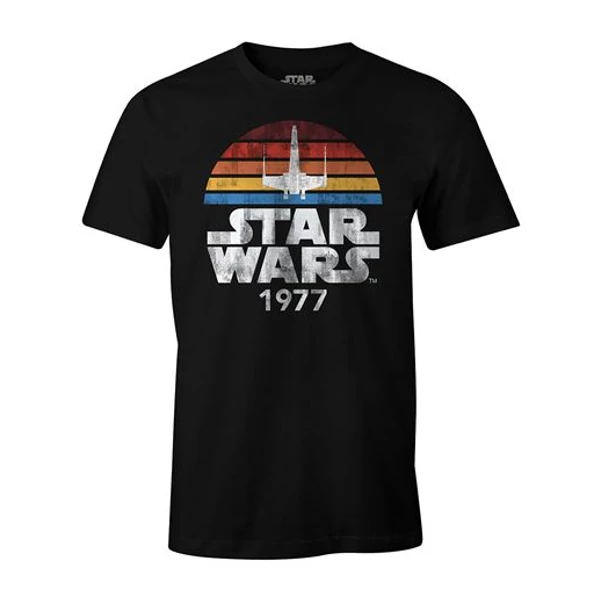 Cotton Division Star Wars Logó Póló (Fekete, M)