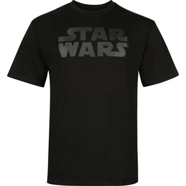 Cotton Division Star Wars Logó Póló (Fekete, XXL)