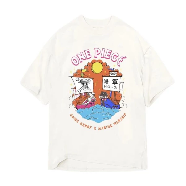 Cotton Division One Piece Going Merry x Marine Póló (Fehér, S)