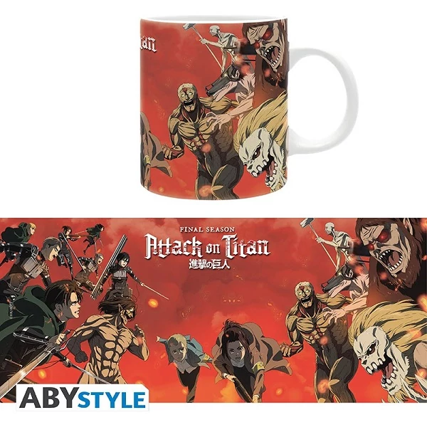 Abysse Attack on Titan Titán vs Osztag Bögre 320ml