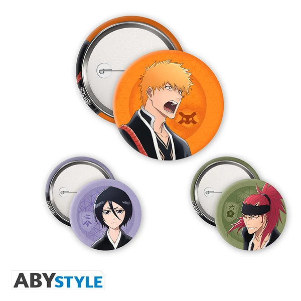 Bleach TYBW Kitűző Csomag - Ichigo, Rukia, Renji