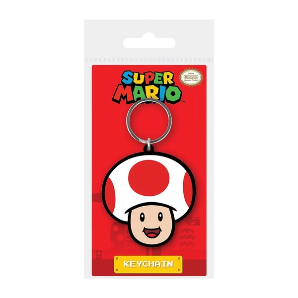 Pyramid Super Mario Gomba Gumi Kulcstartó