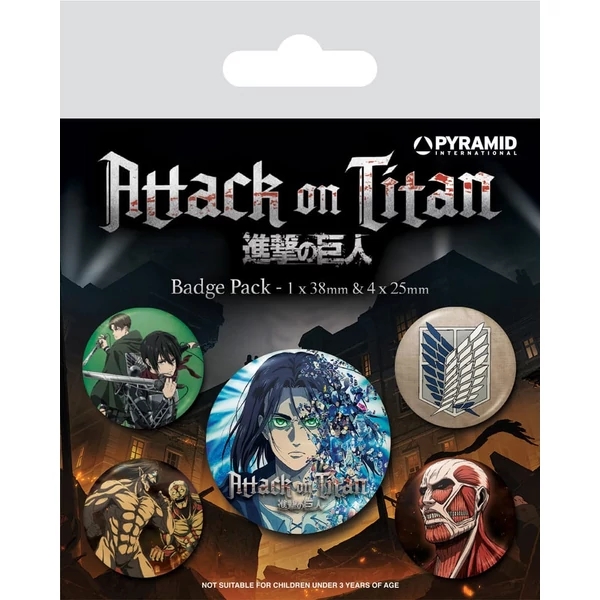 Pyramid Attack on Titan Kitűző Csomag