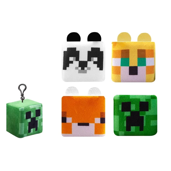 Gosh! Designs Minecraft Plüss Bagclip - Állatfej