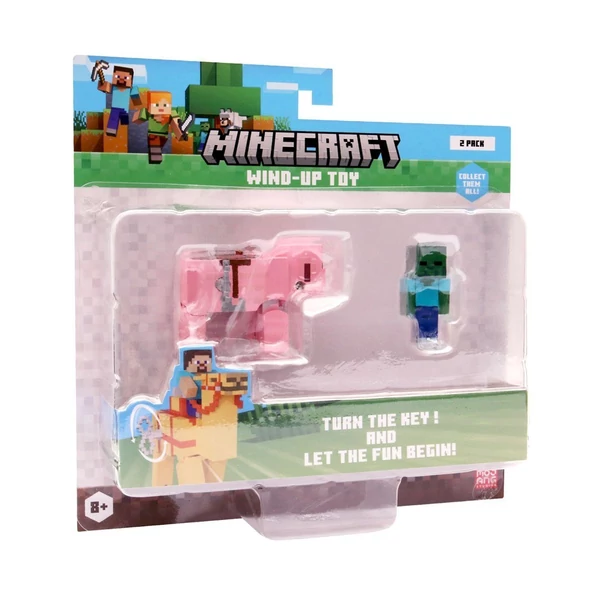 Minecraft S2 3D Felhúzható Játék - Zombi Baba & Disznó