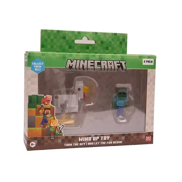 Minecraft S2 3D Felhúzható Játék - Tyúk & Lovas