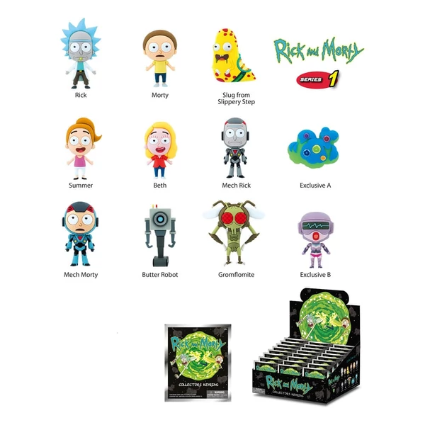 Rick and Morty 3D PVC Bagclip 1. Sorozat