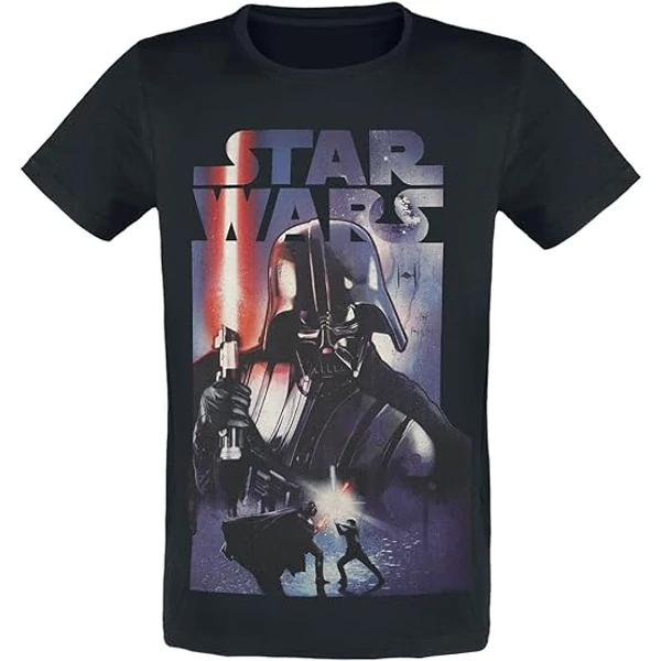 Star Wars Darth Vader Poszter Férfi Rövid Ujjú Póló - Medium