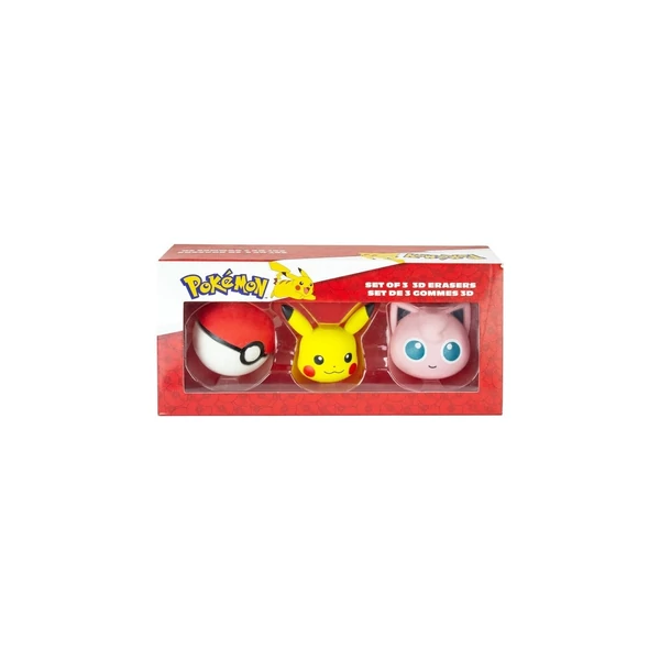 Pokémon 3D Radír Szett 16,5x7,8x4,3cm