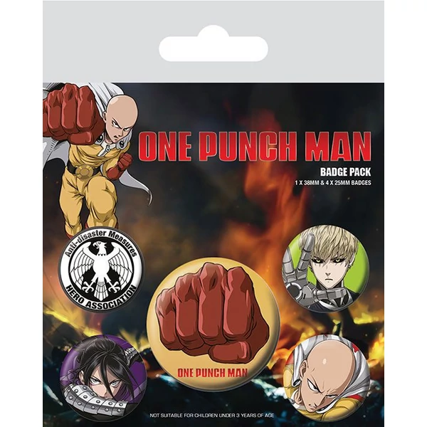 One Punch Man kitűző szett - 5 db